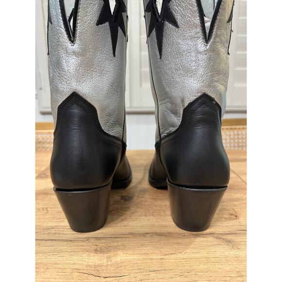 Ariat Women's Starlight X Toe Western Boot Silver Black Leather Sz 9 NWOB Cowboy - Picture 14 of 16